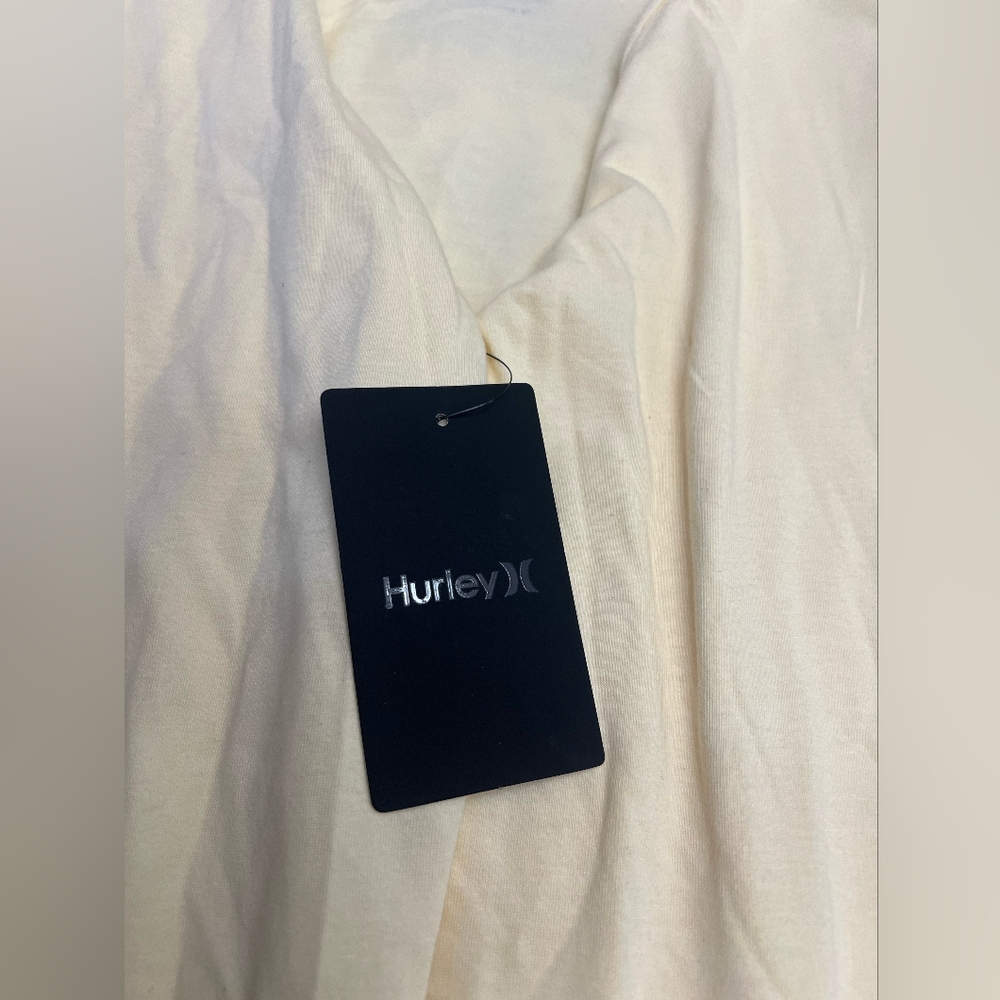 Hurley Light Yellow Tropical Escape Hoodie Tee - Picture 3 of 5